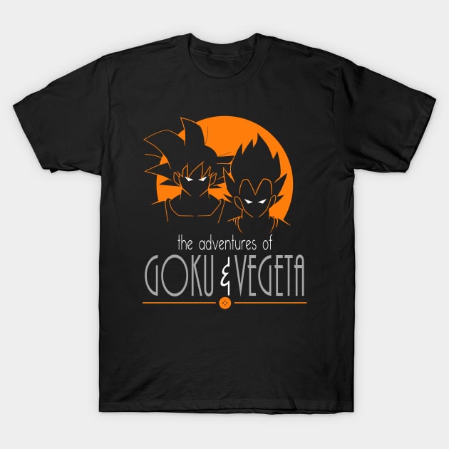 The Adventures of Goku & Vegeta T-Shirt by ShadyEldarwen